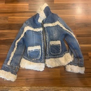 Jean Jacket with Sherpa lining 7/8
